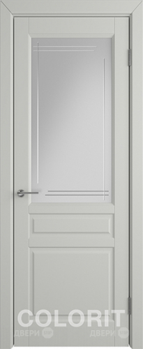 Межкомнатная дверь К2 ПО светло-серая эмаль