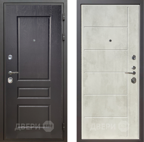 Входная металлическая Дверь Шелтер (SHELTER) Комфорт Дуб английский 11 Бетон крем