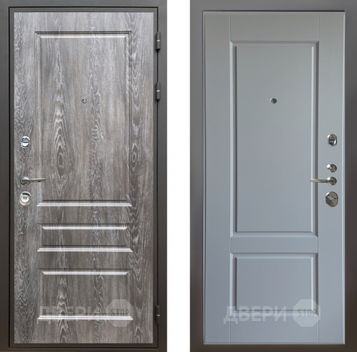 Входная металлическая Дверь Шелтер (SHELTER) Комфорт Дуб шале серебро 6 Силк Маус