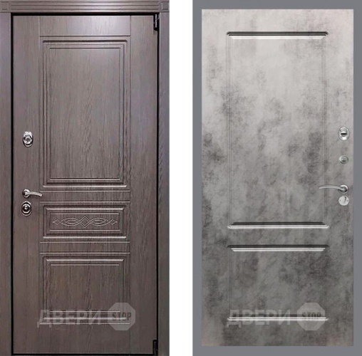 Входная металлическая Дверь Рекс (REX) Пренмиум-S FL-117 Бетон темный