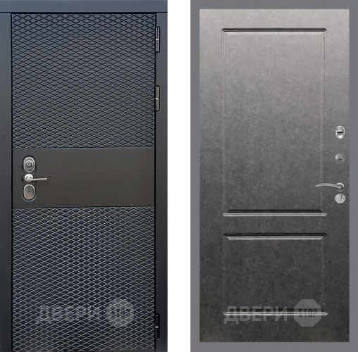 Входная металлическая Дверь Стоп БЛЭК CISA ФЛ-117 Штукатурка графит