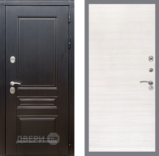 Входная металлическая Дверь Стоп МЕГАПОЛИС Гладкая Акация светлая