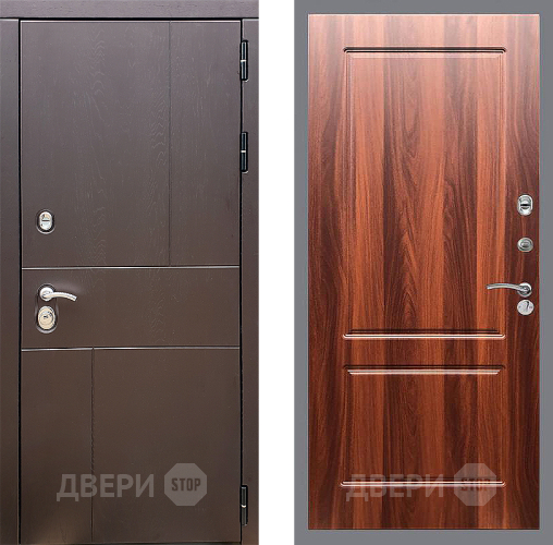 Входная металлическая Дверь Стоп УРБАН ФЛ-117 Итальянский орех