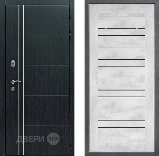 Входная металлическая Дверь Дверной континент Теплолюкс Дизайн ФЛ-49 Бетон снежный