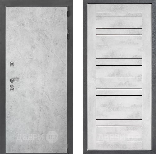 Входная металлическая Дверь Дверной континент ДК-3/743 ФЛ-49 Бетон снежный