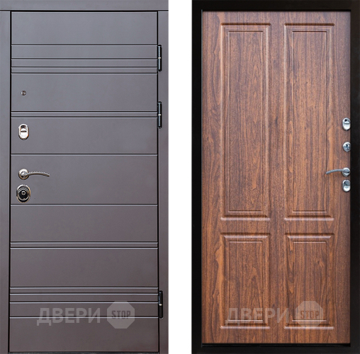 Входная металлическая Дверь Престиж Линия Браун Премиум Орех светлый