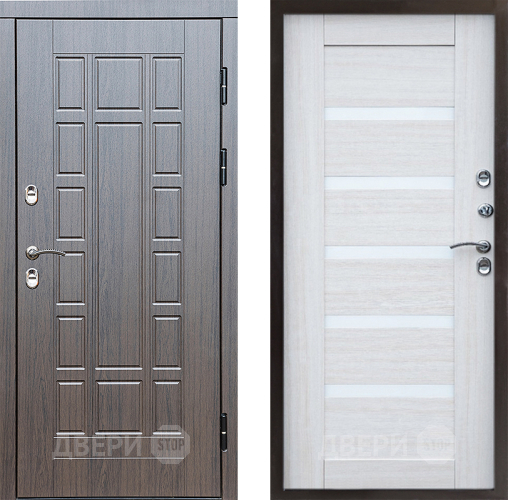 Входная металлическая Дверь Престиж TERMO с терморазрывом Престиж Царга Лиственница белая