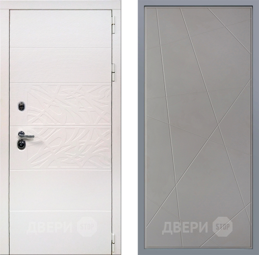 Дверь Заводские двери Дэко Вайт Флитта Грей софт
