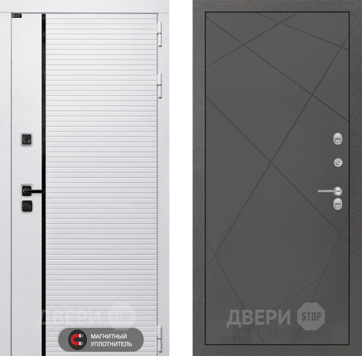 Входная металлическая Дверь Лабиринт (LABIRINT) Royal 24 Графит софт