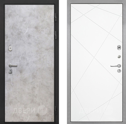 Входная металлическая Дверь Интекрон (INTECRON) Гектор Мрамор Светлый Лучи-М Софт милк