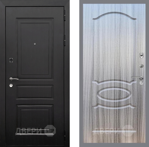 Входная металлическая Дверь Рекс (REX) 6 Венге FL-128 Сандал грей