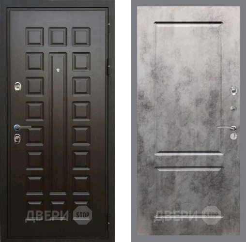 Входная металлическая Дверь Рекс (REX) Премиум 3к FL-117 Бетон темный