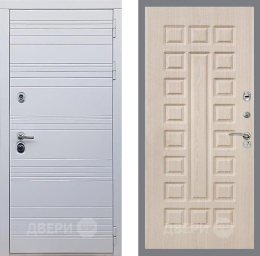 Входная металлическая Дверь Рекс (REX) 14 Силк Сноу FL-183 Беленый дуб