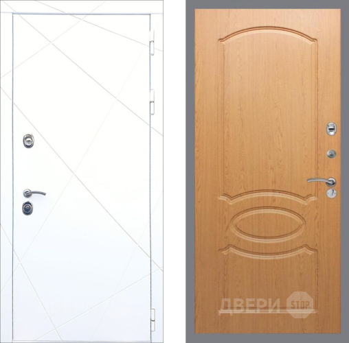 Входная металлическая Дверь Рекс (REX) 13 Силк Сноу FL-128 Дуб