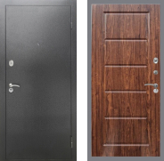 Дверь Рекс (REX) 2А Серебро Антик FL-39 орех тисненый