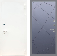 Дверь Рекс (REX) 1А Белая шагрень FL-291 Силк титан