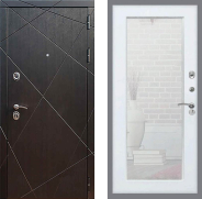 Дверь Рекс (REX) 13 Венге Зеркало Пастораль Белый ясень