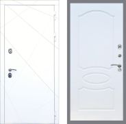 Дверь Рекс (REX) 13 Силк Сноу FL-128 Белый ясень